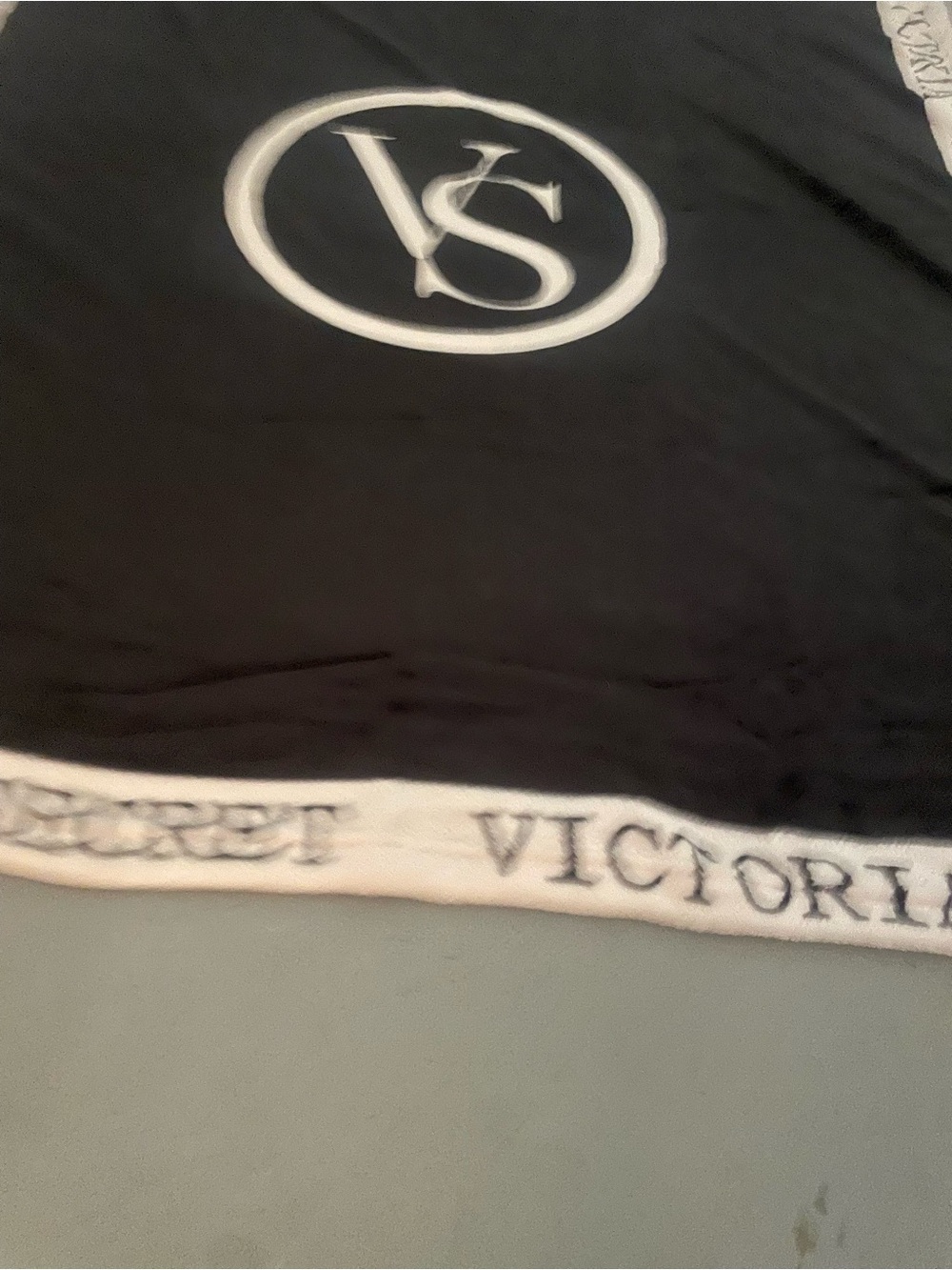 Victoria's Secret Black and White Logo Crop Top